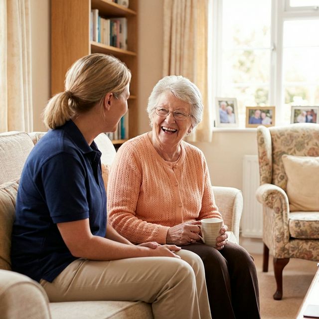 Senior en verzorger